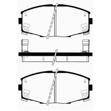 J PA-260AF JAPANPARTS Комплект тормозных колодок, дисковый тормоз