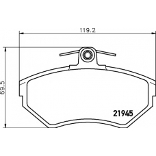 8DB 355 018-251 HELLA PAGID Комплект тормозных колодок, дисковый тормоз