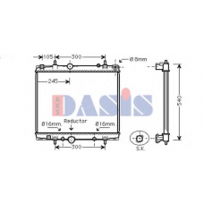 160107N AKS DASIS Радиатор, охлаждение двигателя
