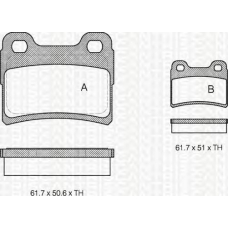 8110 16165 TRIDON Brake pads - rear