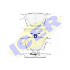 182099 ICER Комплект тормозных колодок, дисковый тормоз