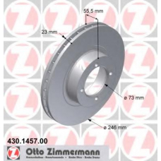 430.1457.00 ZIMMERMANN Тормозной диск