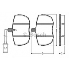 0 986 TB2 059 BOSCH Комплект тормозных колодок, дисковый тормоз