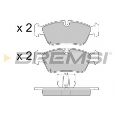 BP2745 BREMSI Комплект тормозных колодок, дисковый тормоз