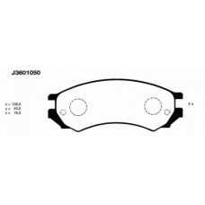 J3601050 NIPPARTS Комплект тормозных колодок, дисковый тормоз