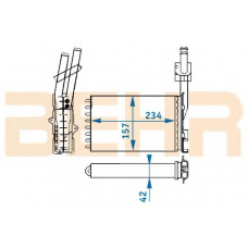 9101872 BEHR Heater core