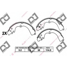 BS1018 DJ PARTS Комплект тормозных колодок