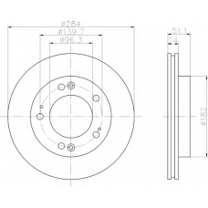 8DD 355 107-381 HELLA Тормозной диск