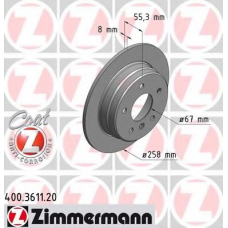 400.3611.20 ZIMMERMANN Тормозной диск