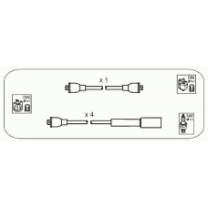 JP308 JANMOR Комплект проводов зажигания