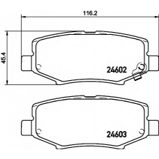 8DB 355 014-381 HELLA Комплект тормозных колодок, дисковый тормоз