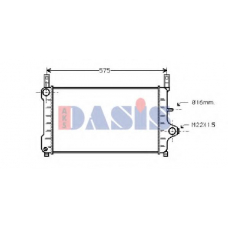 091040N AKS DASIS Радиатор, охлаждение двигателя