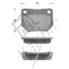 D1124 KAISHIN Комплект тормозных колодок, дисковый тормоз
