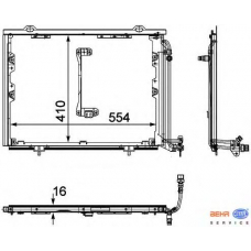 8FC 351 302-151 HELLA Конденсатор, кондиционер