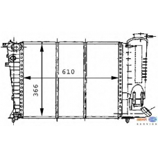 8MK 376 707-021 HELLA Радиатор, охлаждение двигателя