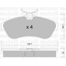 22-0329-0 METELLI Комплект тормозных колодок, дисковый тормоз
