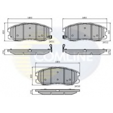 CBP31582 COMLINE Комплект тормозных колодок, дисковый тормоз