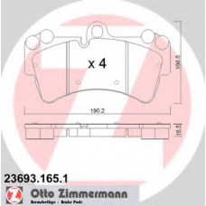 23693.165.1 ZIMMERMANN Комплект тормозных колодок, дисковый тормоз