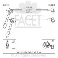 4.9880 FACET Комплект проводов зажигания