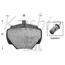 D10102 KAISHIN Комплект тормозных колодок, дисковый тормоз