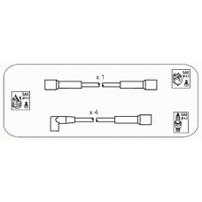 ODS202 JANMOR Комплект проводов зажигания