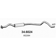 34.6024 ASSO Средний глушитель выхлопных газов