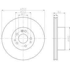 8DD 355 122-232 HELLA PAGID Тормозной диск