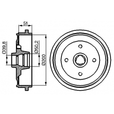 0 986 477 053 BOSCH Тормозной барабан