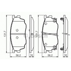 0 986 494 394 BOSCH Комплект тормозных колодок, дисковый тормоз