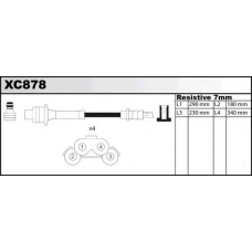 XC878 QUINTON HAZELL Комплект проводов зажигания