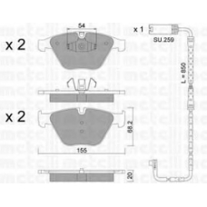 22-0558-7K METELLI Комплект тормозных колодок, дисковый тормоз