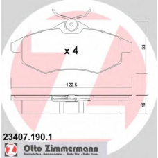 23407.190.1 ZIMMERMANN Комплект тормозных колодок, дисковый тормоз