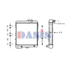 040230N AKS DASIS Радиатор, охлаждение двигателя
