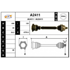 A2411 SNRA Приводной вал