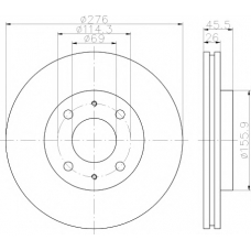 MDC2306 MINTEX Тормозной диск