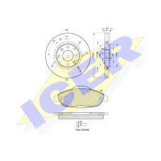 31851-4752 ICER Комплект тормозов, дисковый тормозной механизм