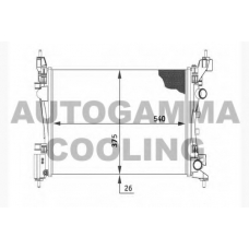 104556 AUTOGAMMA Радиатор, охлаждение двигателя