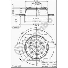 08.1365.10 BREMBO Тормозной диск