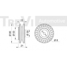 SK485222 SK Натяжной ролик, клиновой ремень