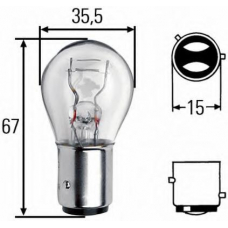 8GD 004 772-121 HELLA Лампа накаливания, фонарь сигнала тормож./ задний 