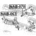 NAB-063 FEBEST Подвеска, рычаг независимой подвески колеса