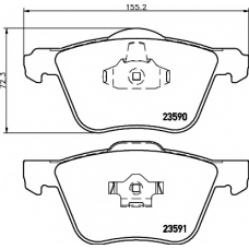 8DB 355 011-571 HELLA PAGID Комплект тормозных колодок, дисковый тормоз