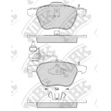 PN0224W NiBK Комплект тормозных колодок, дисковый тормоз