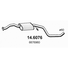 14.6076 ASSO Средний глушитель выхлопных газов