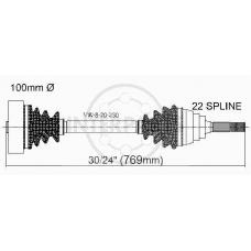 VW-8-20-230 InterParts Приводной вал