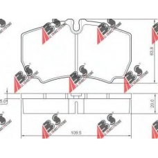 37298 OE ABS Комплект тормозных колодок, дисковый тормоз
