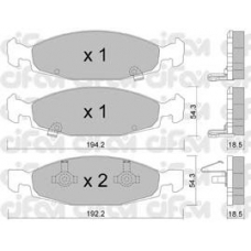 822-525-0 CIFAM Комплект тормозных колодок, дисковый тормоз