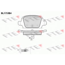 BL1753B4 FTE Комплект тормозных колодок, дисковый тормоз