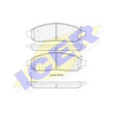 182003 ICER Комплект тормозных колодок, дисковый тормоз
