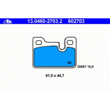 13.0460-2703.2 ATE Колодки тормозные